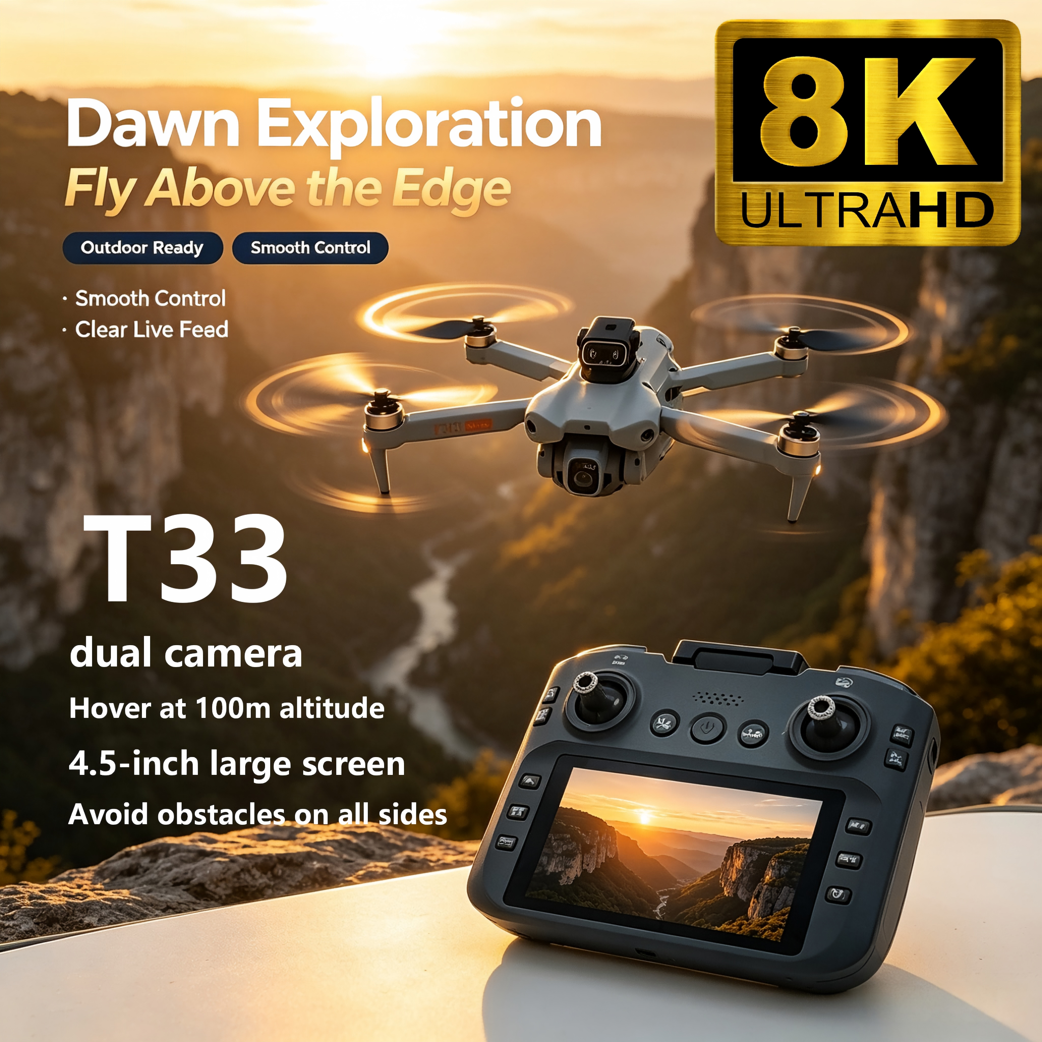 Drone Gps Module - Upgrade T33 Drone Aerial 8K HD
