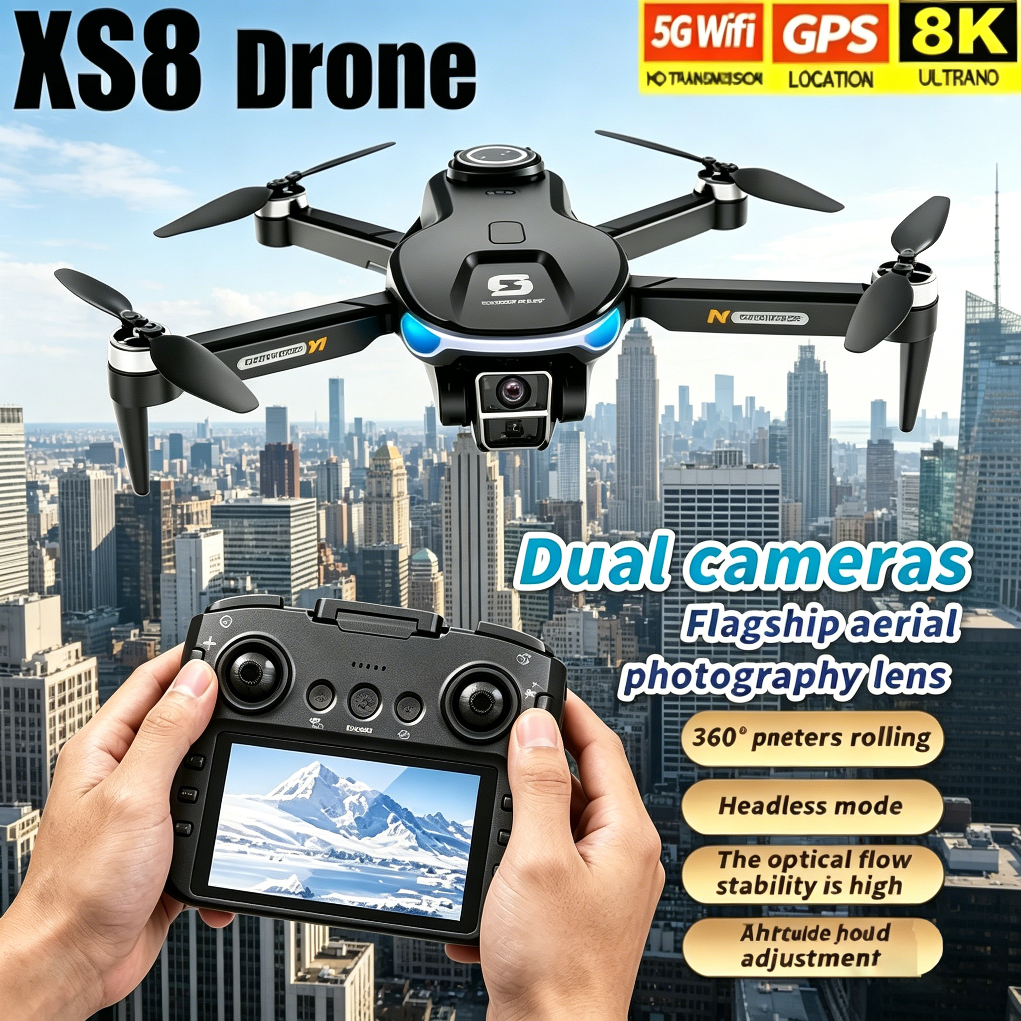 HD 8K Professional GPS Drone w - Drone Gps Module review and price