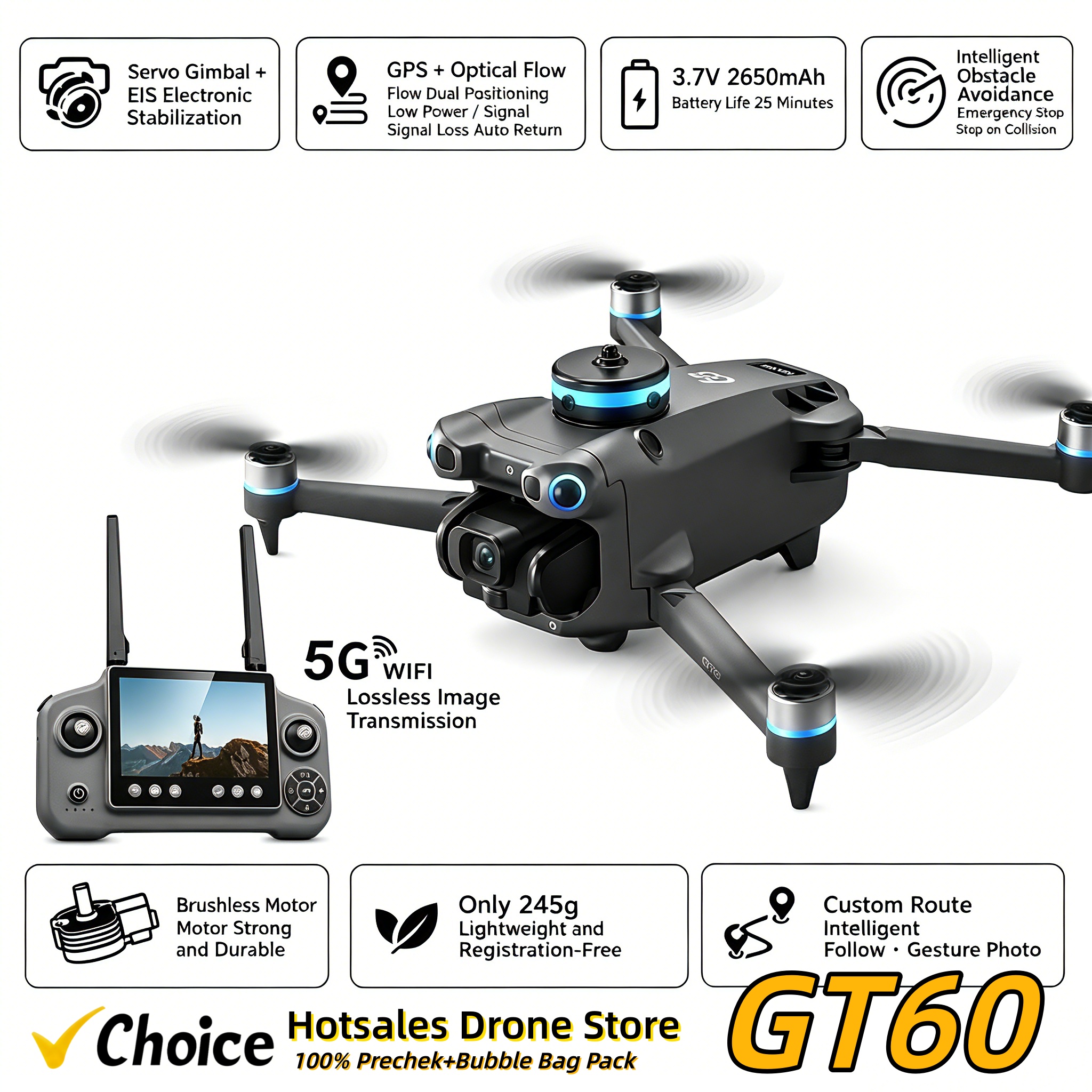 New GT60 GPS Drone High Defini - Drone Gps Mount review and price