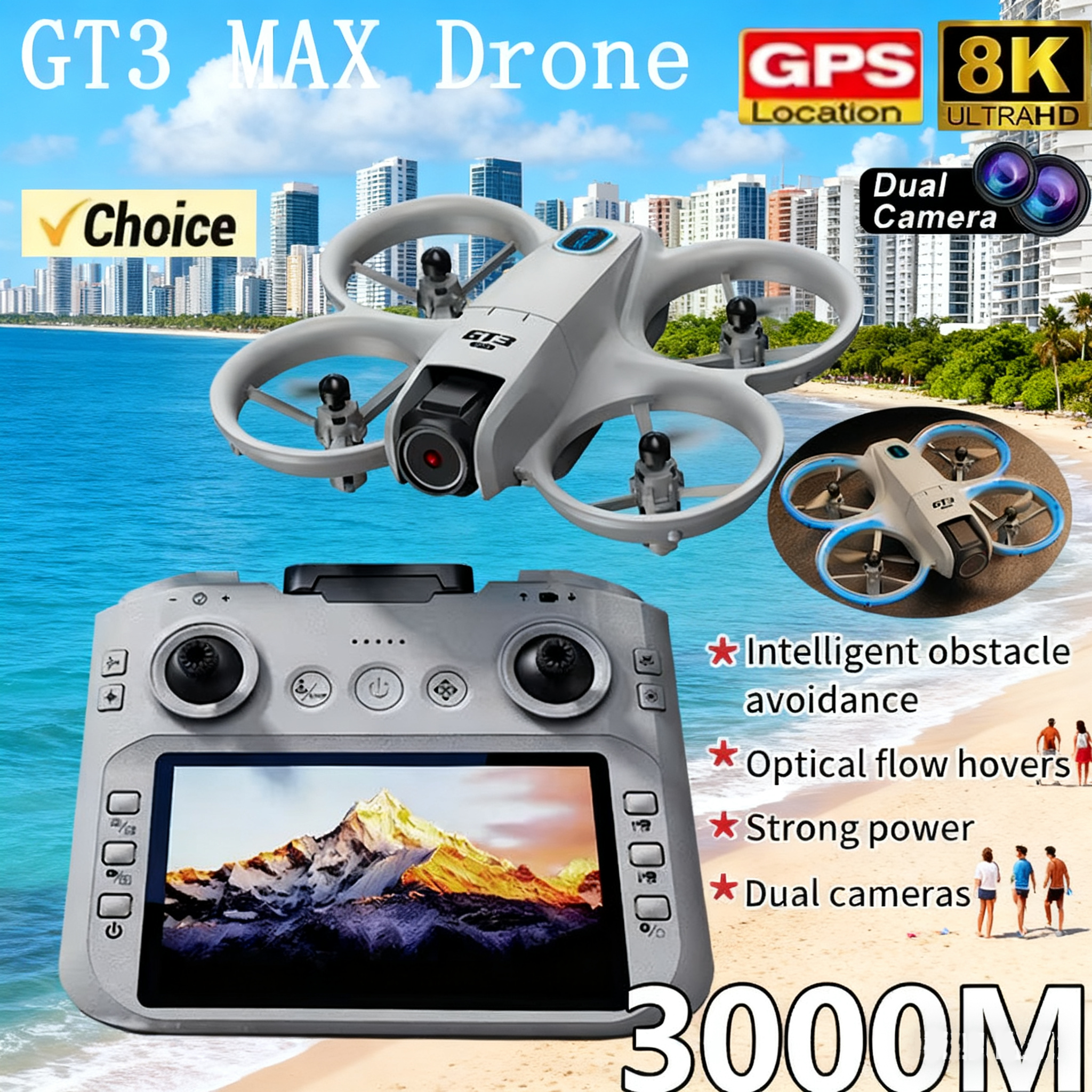 NEW GT3 Drone with HD Dual Cam - Drone Gps Module review and price