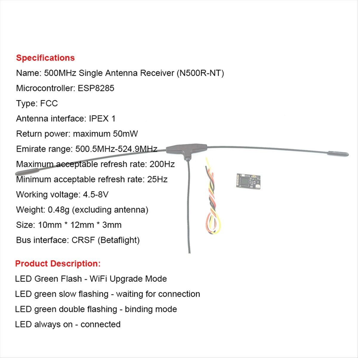500MHz Receiver 500.5MHz-524.9 - Drone Receiver review and price