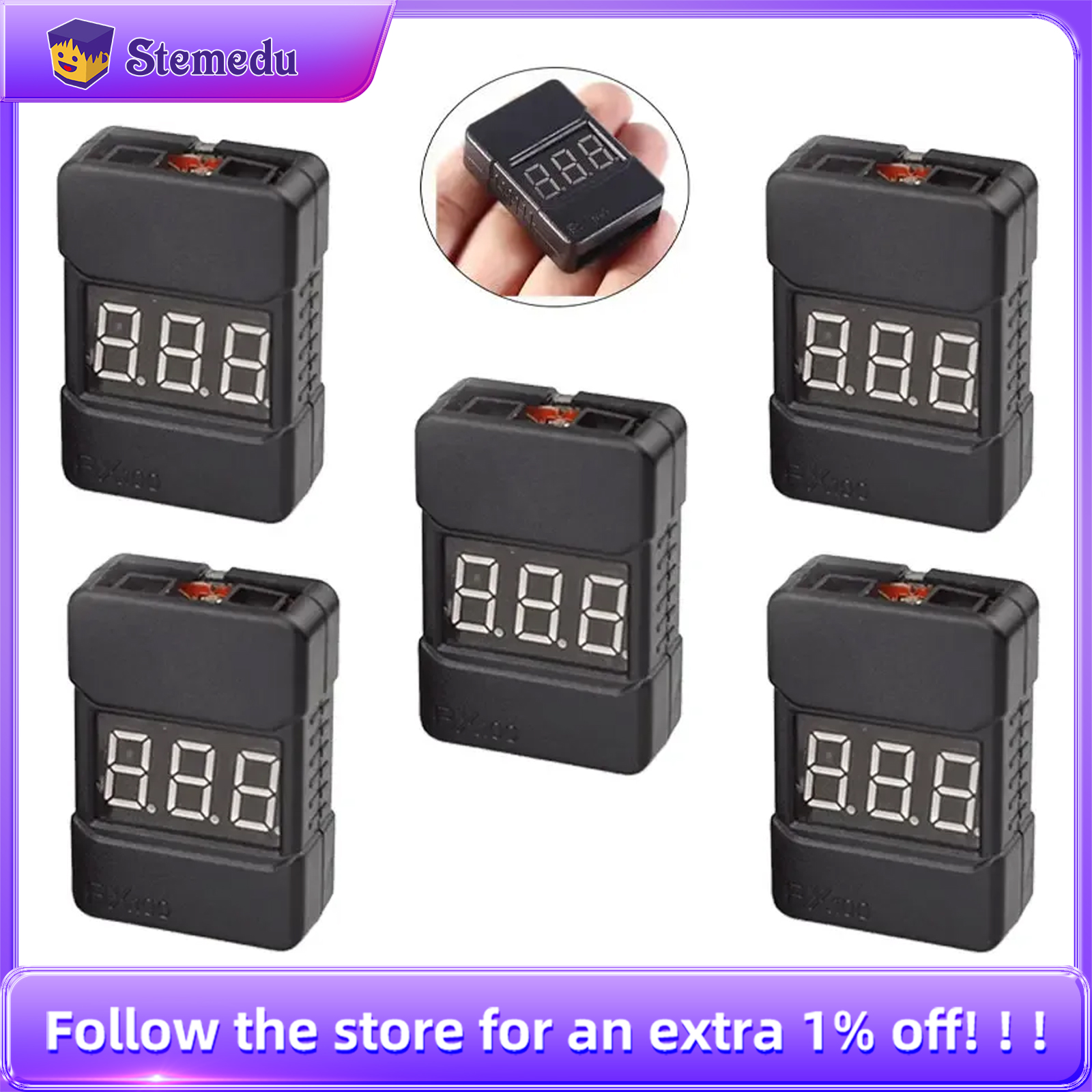BX100 1-8S Lipo Battery Voltag - Drone Buzzer review and price
